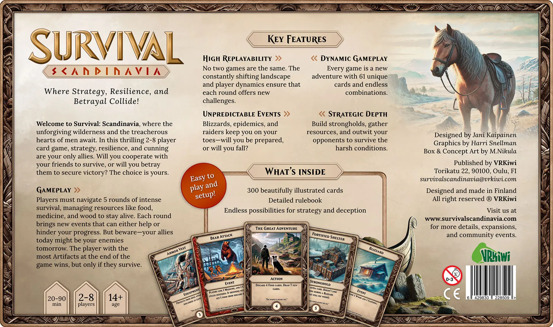 Survival Scandinavia - back cover